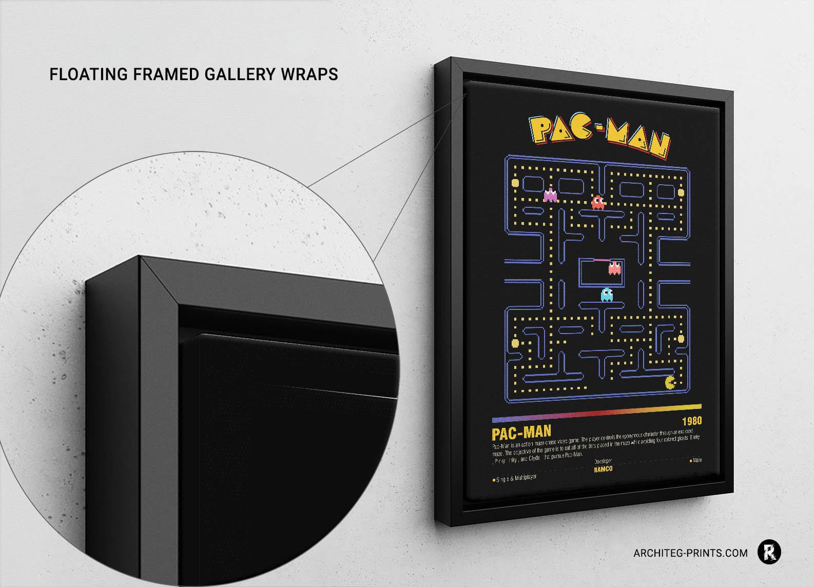 Pac Man - Retro Game Poster | Architeg Prints | Architeg Prints